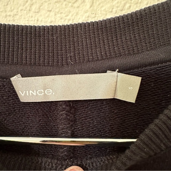 VINCE 100% Cotton Crew Neck Sweater Dress With Cord Tie Waist EUC - Picture 7 of 9